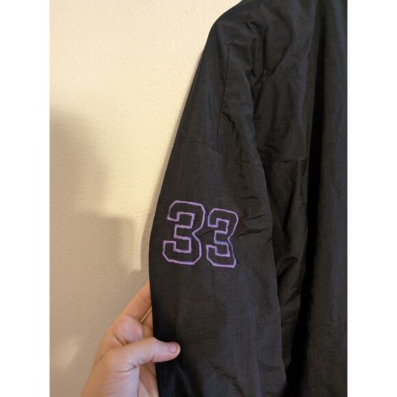 Vintage young guns black pull‎ over windbreaker Russell athletic size L nylon - Picture 3 of 7